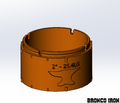Exhaust Header Modeling Block Straight 1 Inch Long