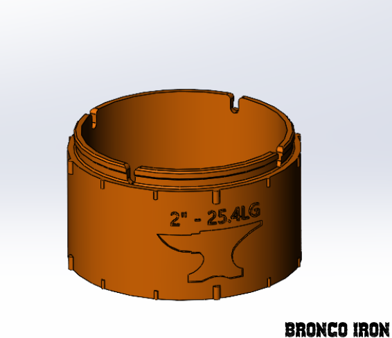 Exhaust Header Modeling Block Straight 1 Inch Long