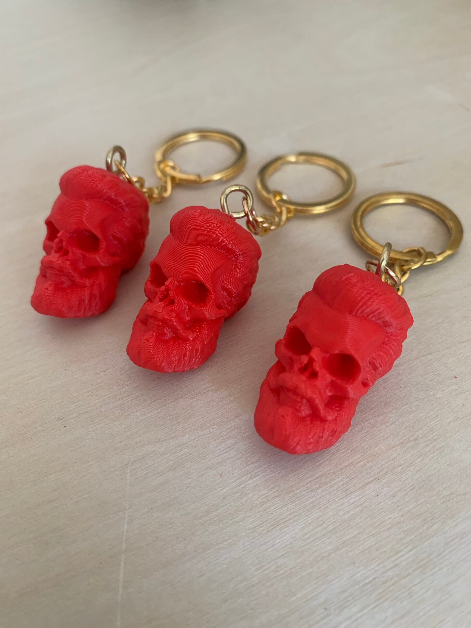 Bearded Skull Key Ring