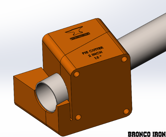 Pie Jig Cut Block 10  or 15 deg  1 inch CLR