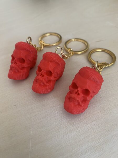 Bearded Skull Key Ring